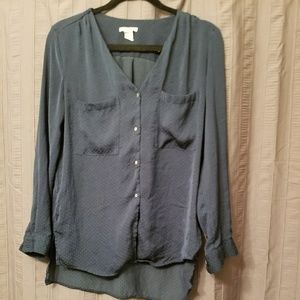 Deep Green Flowy Holiday Top